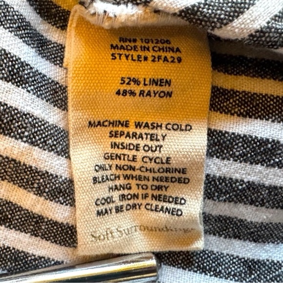 Soft Surroundings Linen Blend Landfall Cold Shoulder Tunic Top - Size Large - Picture 11 of 12